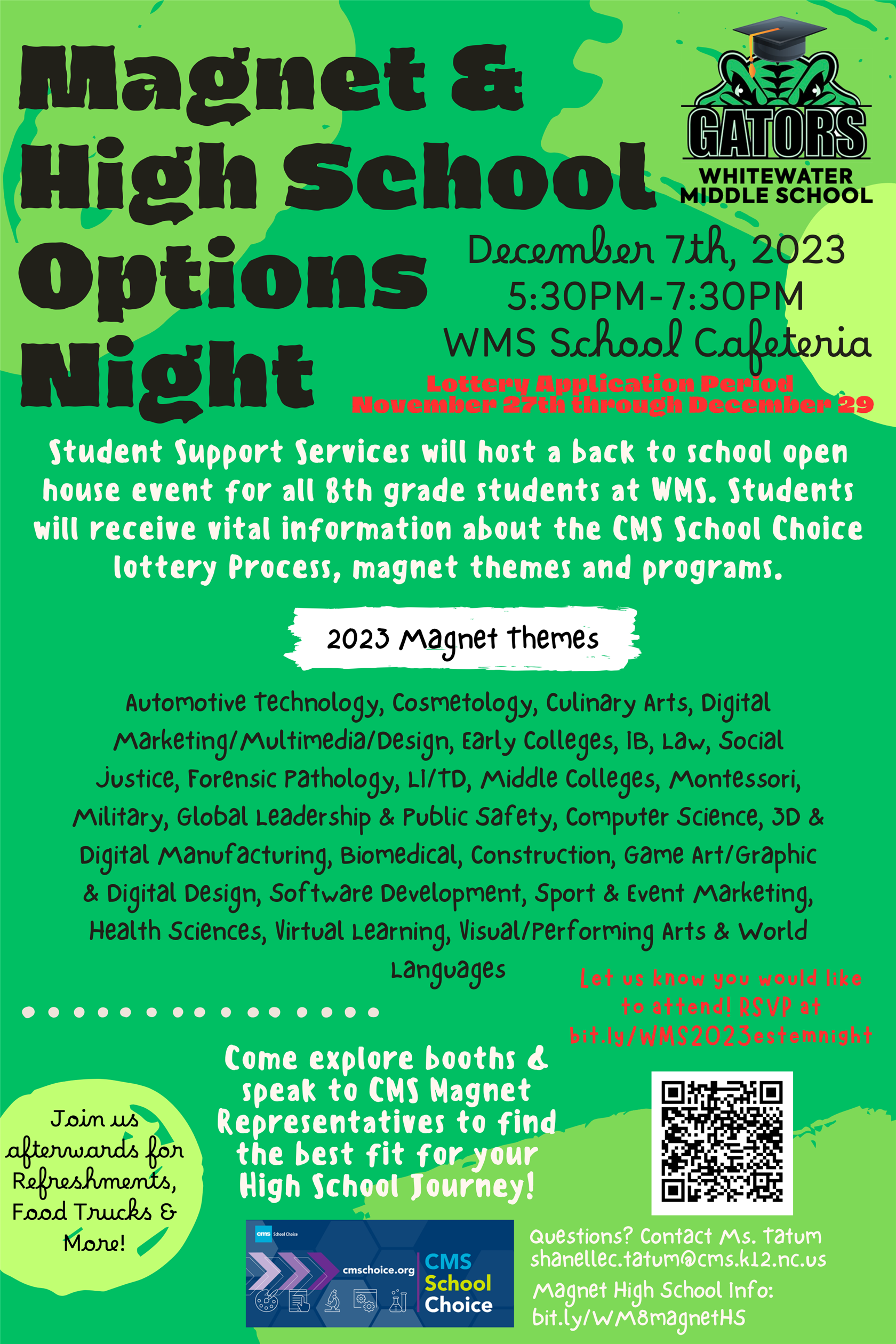  8th Grade Magnet & High School Options Night/rising 6th magnet night/Science Fair